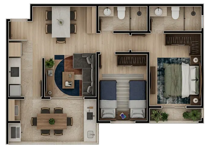 Construtora Jcardoso - Residencial Domus - Apto 2e3 Dorms a Venda na Planta em Sorocaba