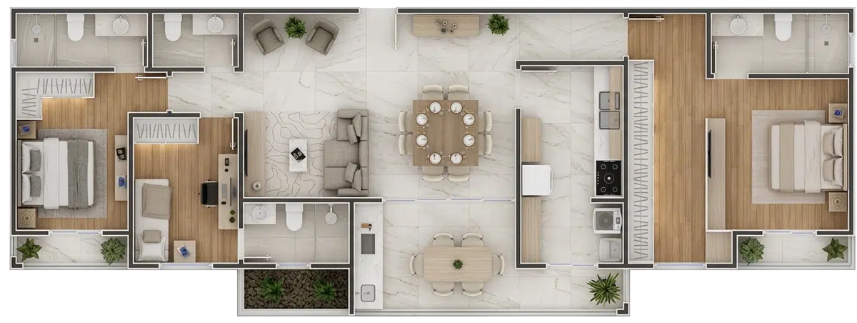 Construtora Jcardoso - Residencial Domus - Apto 2e3 Dorms a Venda na Planta em Sorocaba